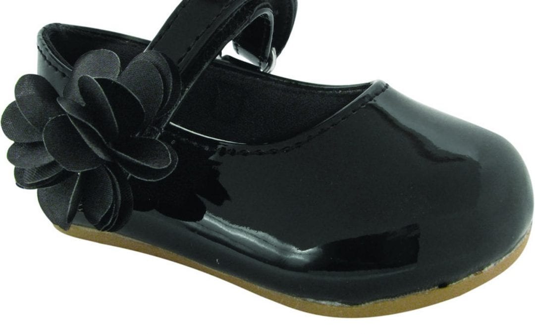 Zapatos planos de vestir Mary Jean de charol negro Baby Deer
