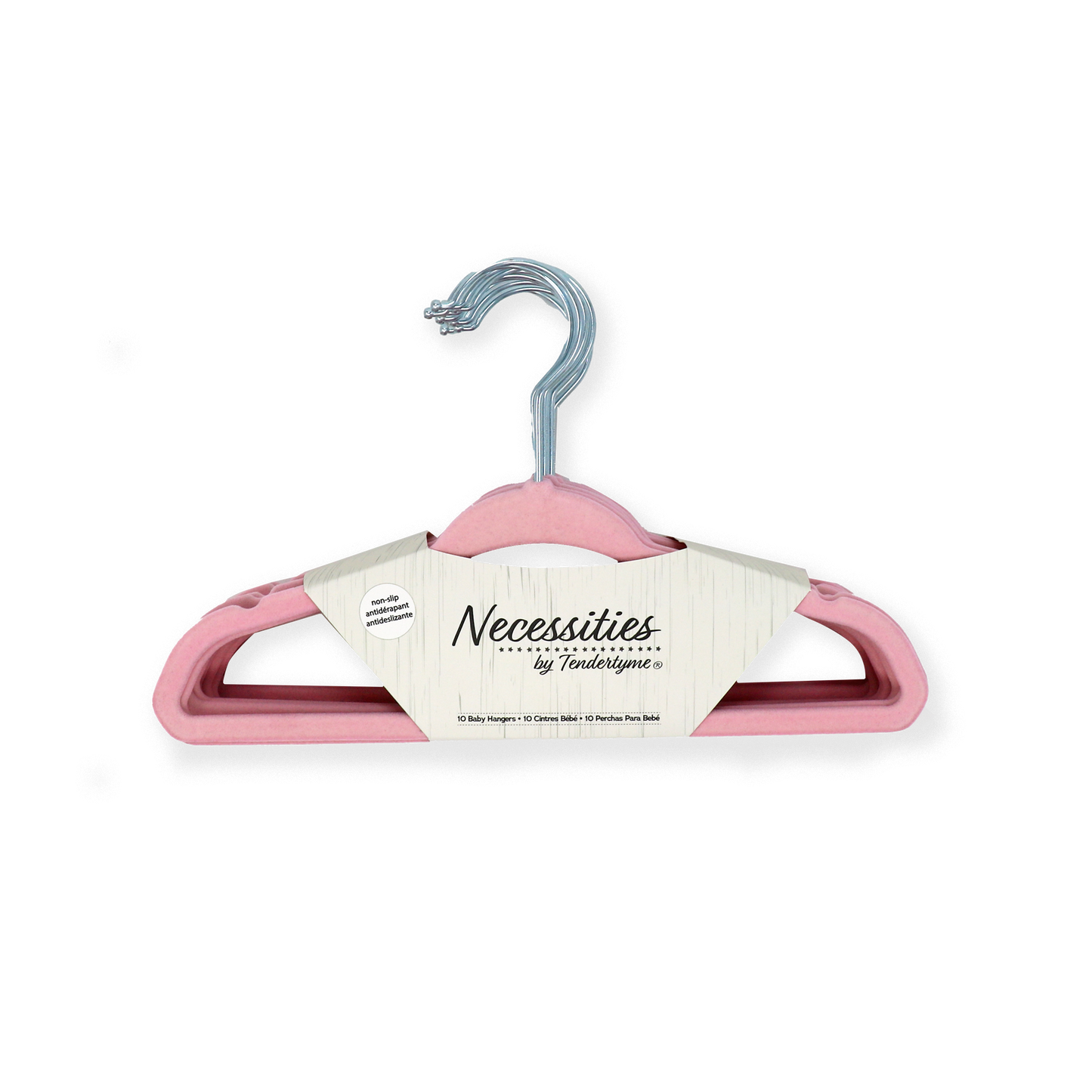 Rose Textiles Perchas para bebé, paquete de 15 - Rosa