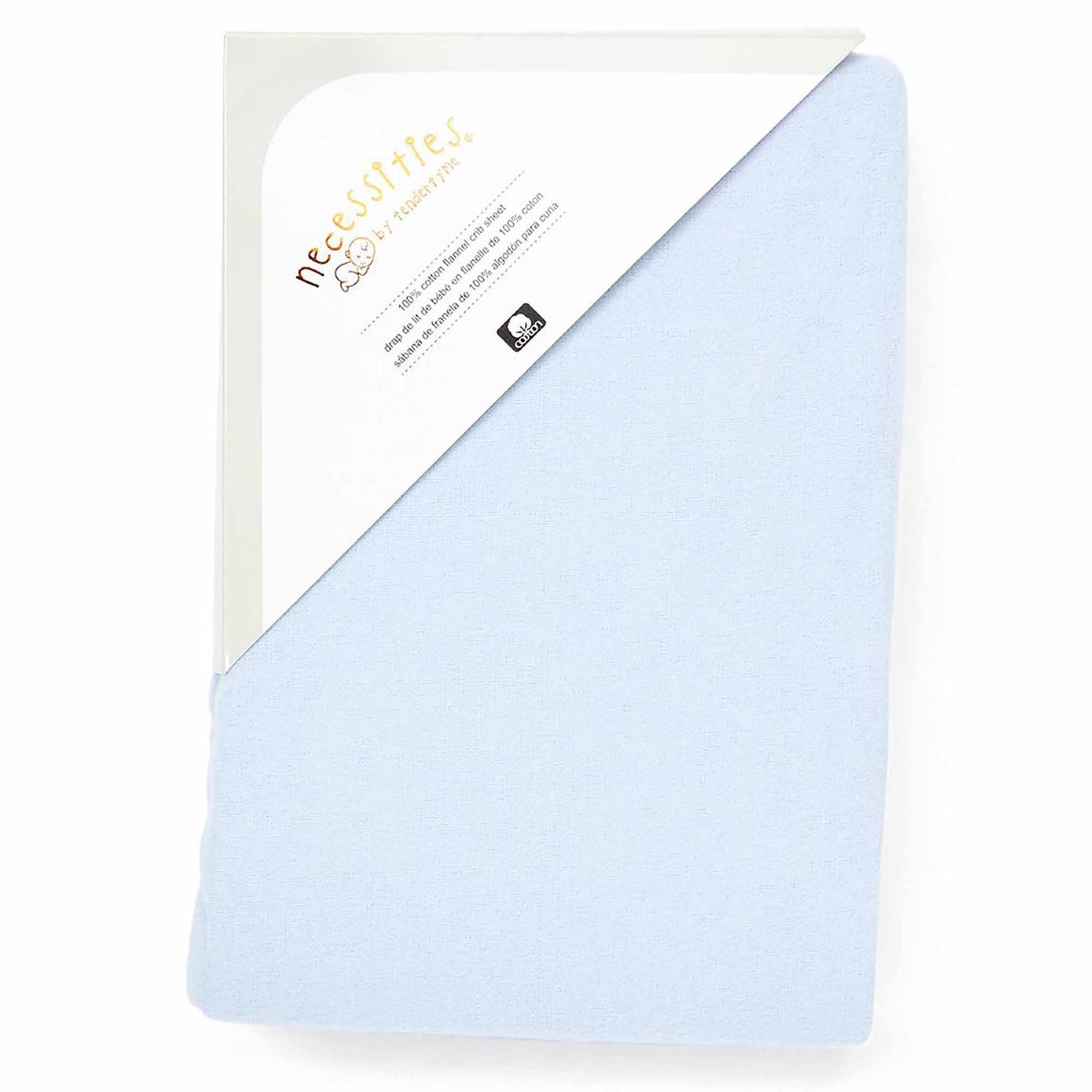 Folha de berço de flanela sólida Rose Textiles - Azul