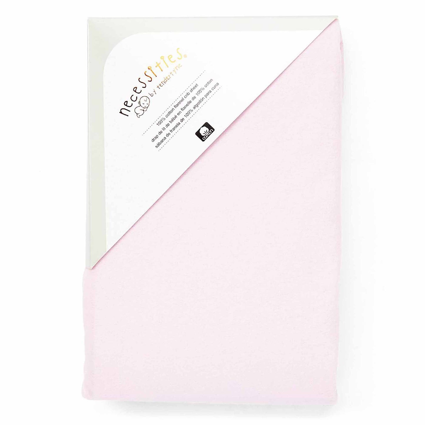 Folha de berço de flanela sólida Rose Textiles - Rosa