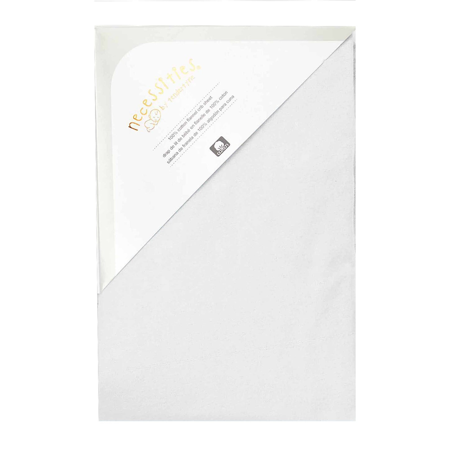 Sábana para cuna de franela sólida Rose Textiles - Gris