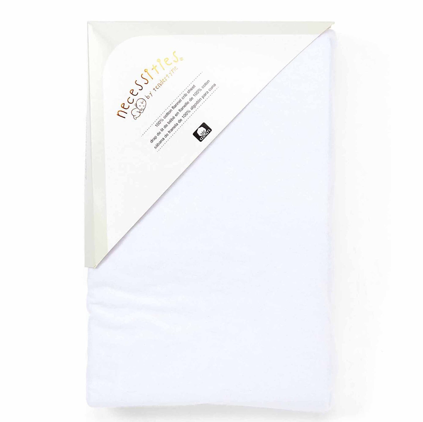 Folha de berço de flanela sólida Rose Textiles - Branco