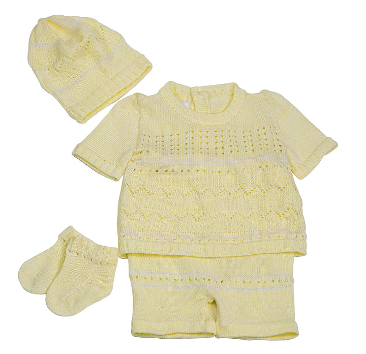 Conjunto Curto Tricotado Karela Girafa, 3 Peças