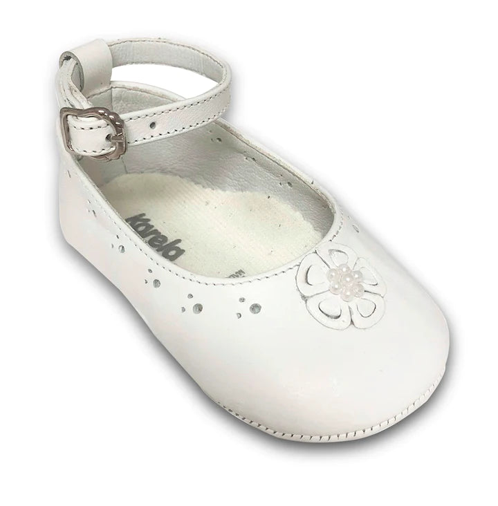 Zapatos Karela Pre-Walk Tobillo Flor, Blanco