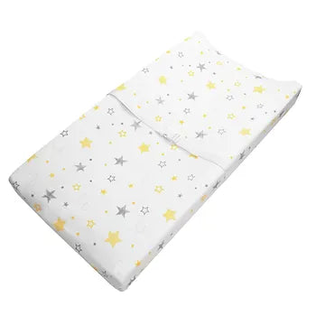 American Baby Printed Jersey Changing Pad Cover - Yellow Stars