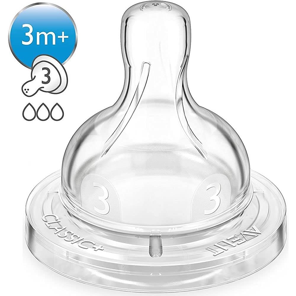 Biberón anticólicos Avent, 11 oz, paquete de 3, transparente