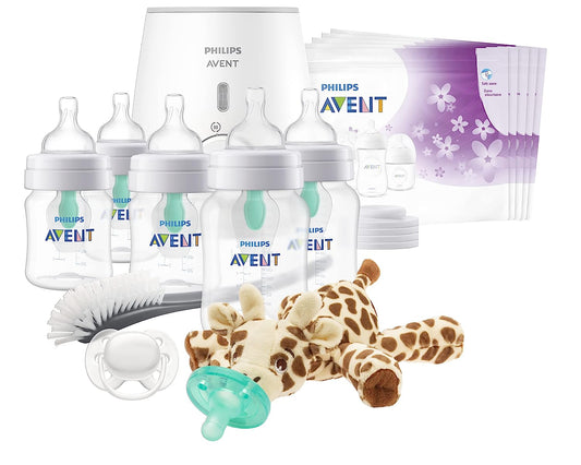 Avent Anti-Colic Baby Bottle with AirFree Vent - All in One Gift Set