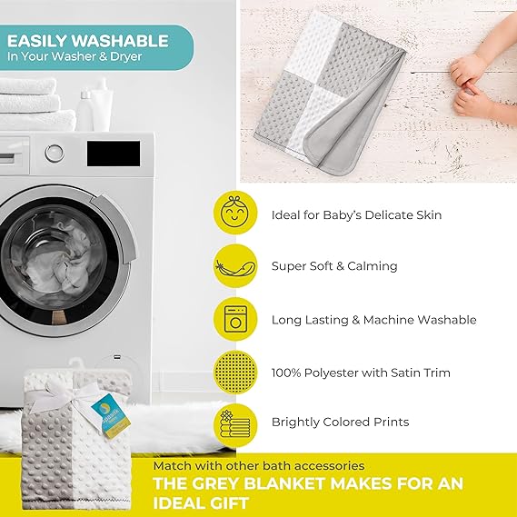 Spasilk Raised Dot Blanket - Grey