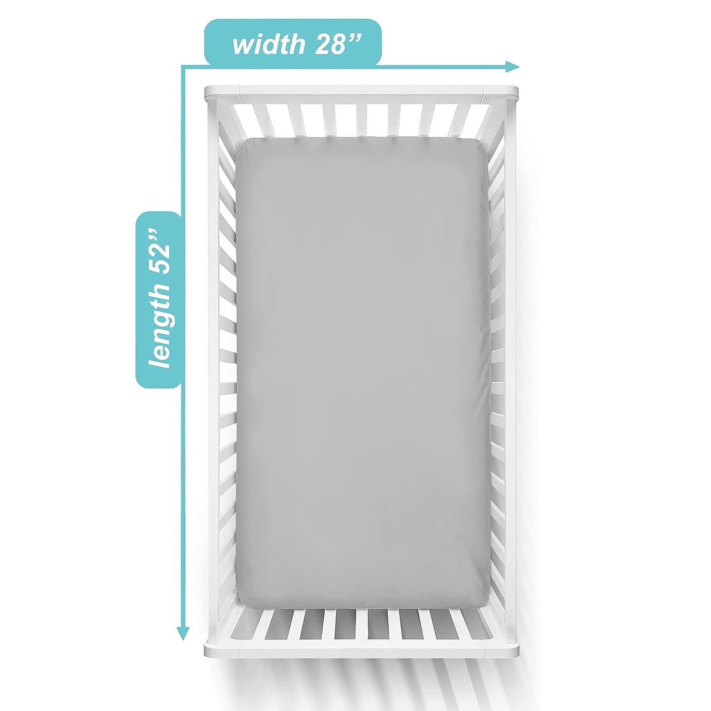 American Baby Supreme Cotton Jersey Crib Sheets - Gray