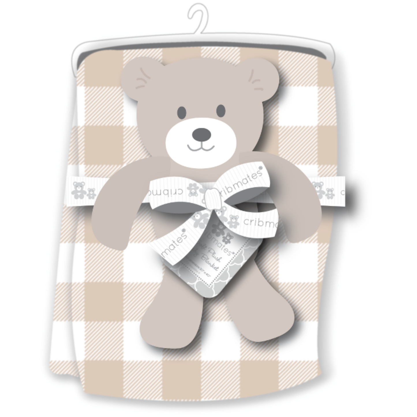 Cribmates Bear Soft Plush Blanket and Blankie Pal Set