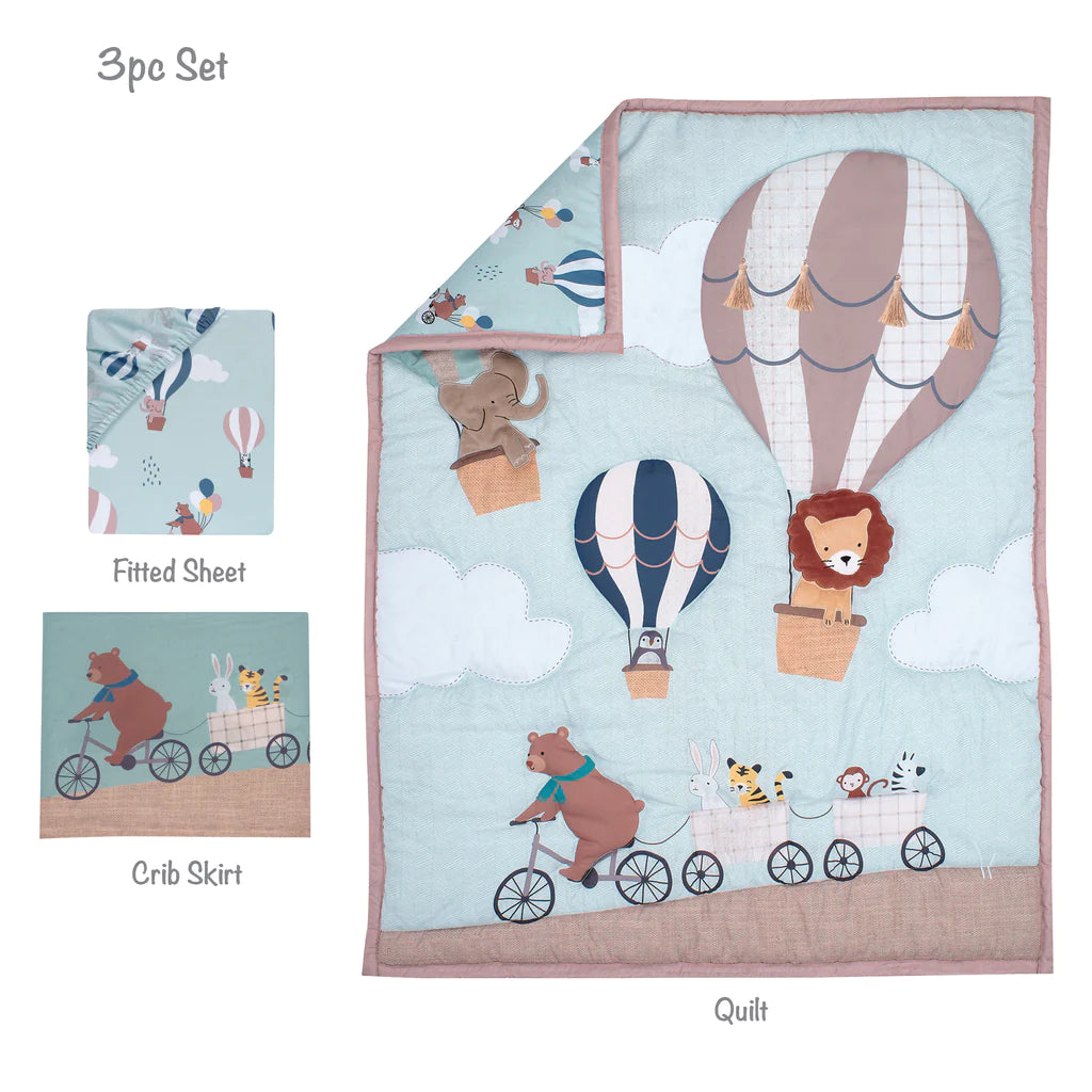 Bedtime Originals Up Up & Away 3-Piece Crib Bedding Set