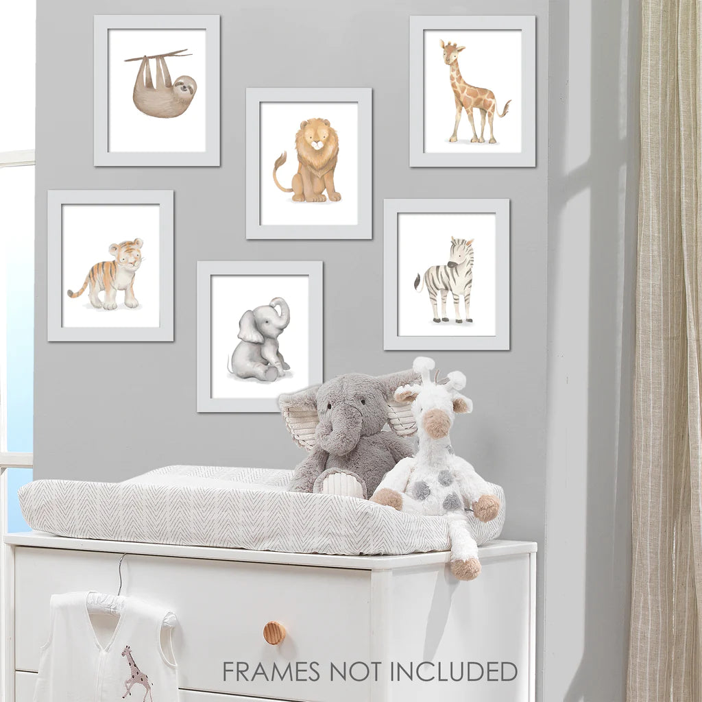 Arte de parede na selva Safari de cordeiros e hera