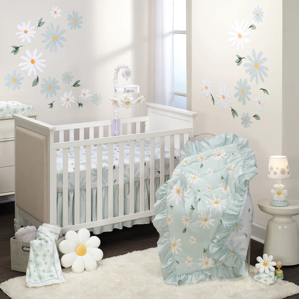 Lambs \u0026 Ivy Sweet Daisy 3-Piece Crib Bedding Set – idealbaby, image size:1024x1024