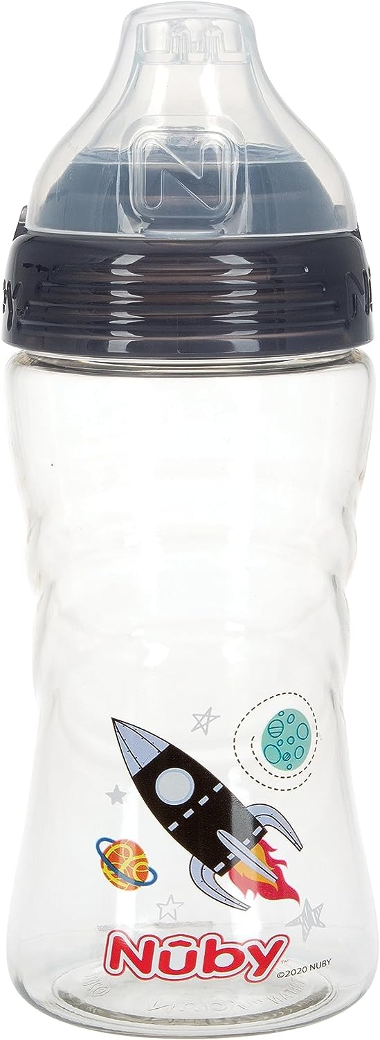 Copo de viagem Nuby Thirsty Kids Sip It 12 onças - Rocket