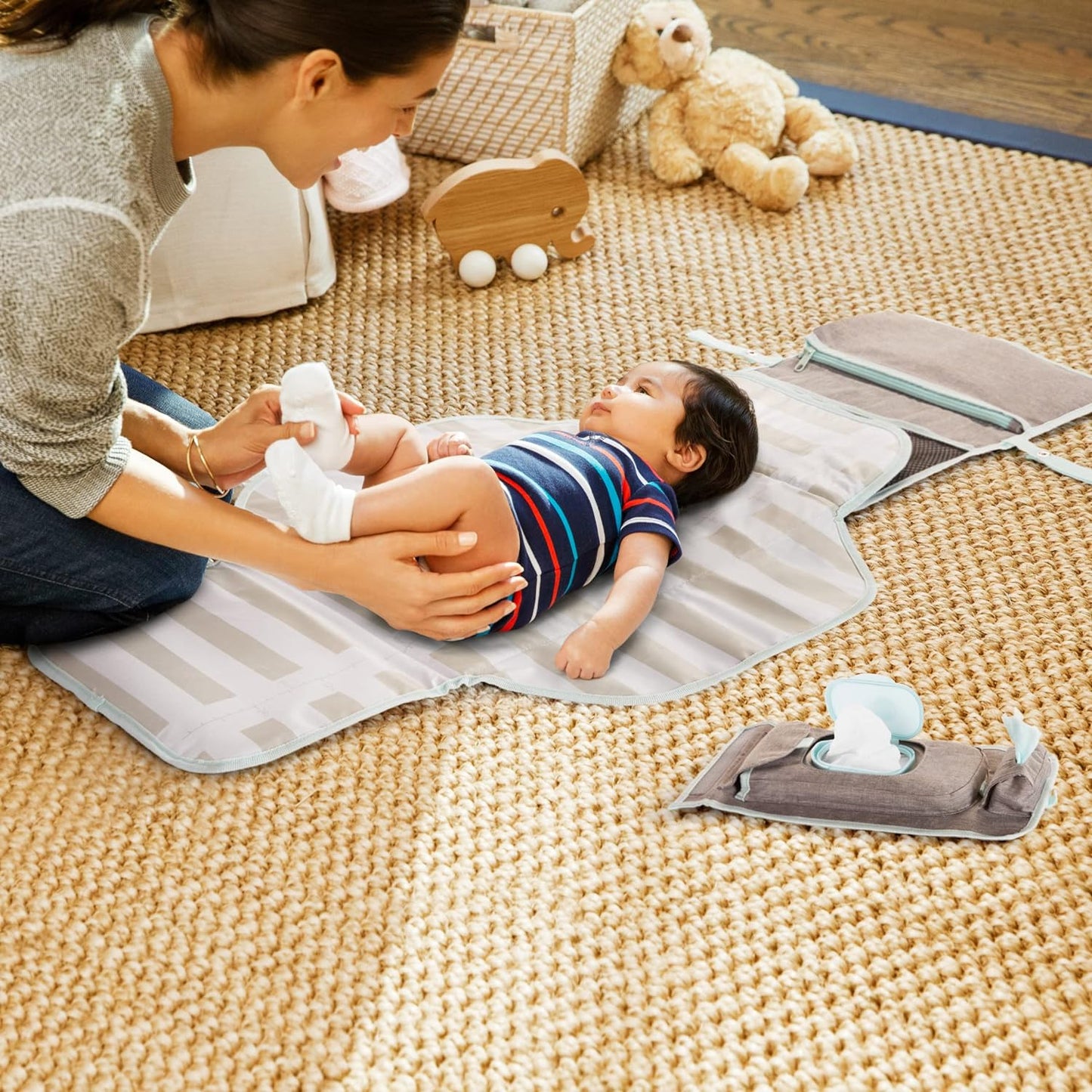 Kit Troca de Fraldas Munchkin XL com Prata