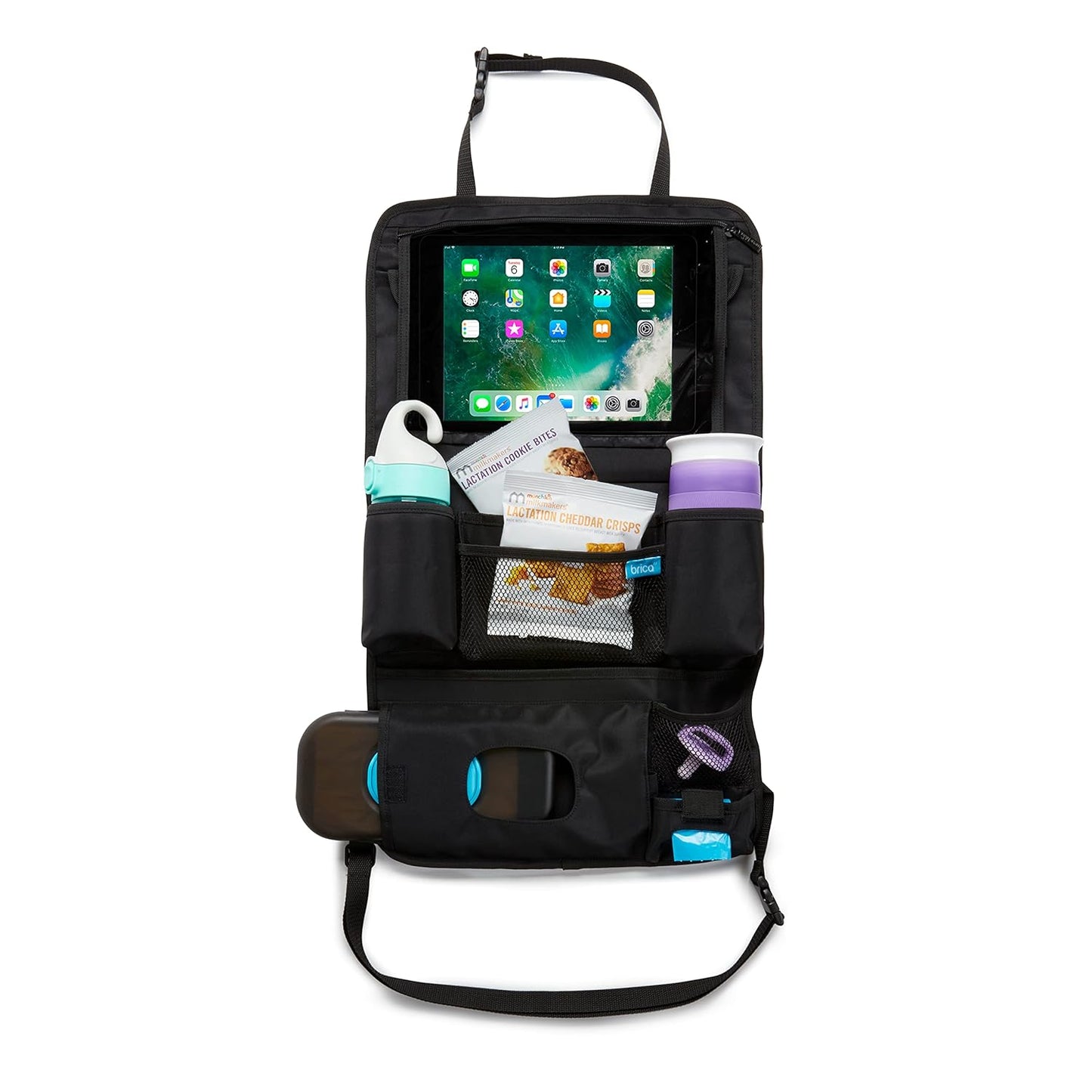 Brica® Car Backseat Organizer™ with Tablet Holder and Wipes Case