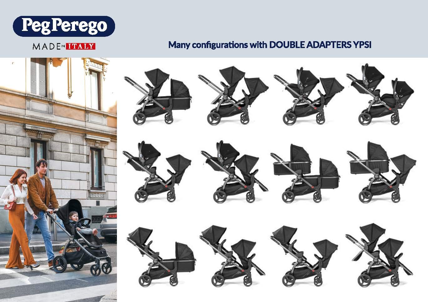 Adaptador Doble Peg Perego Ypsi