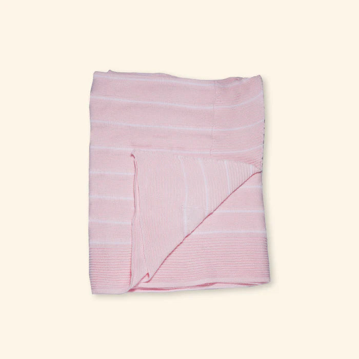 Manta de malha com listras Karela