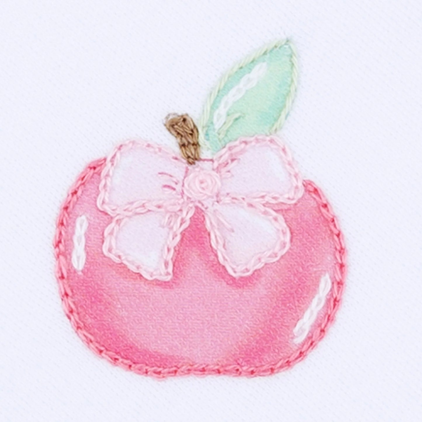 Magnolia Apple of my Eye Embroidered Ruffle Footie