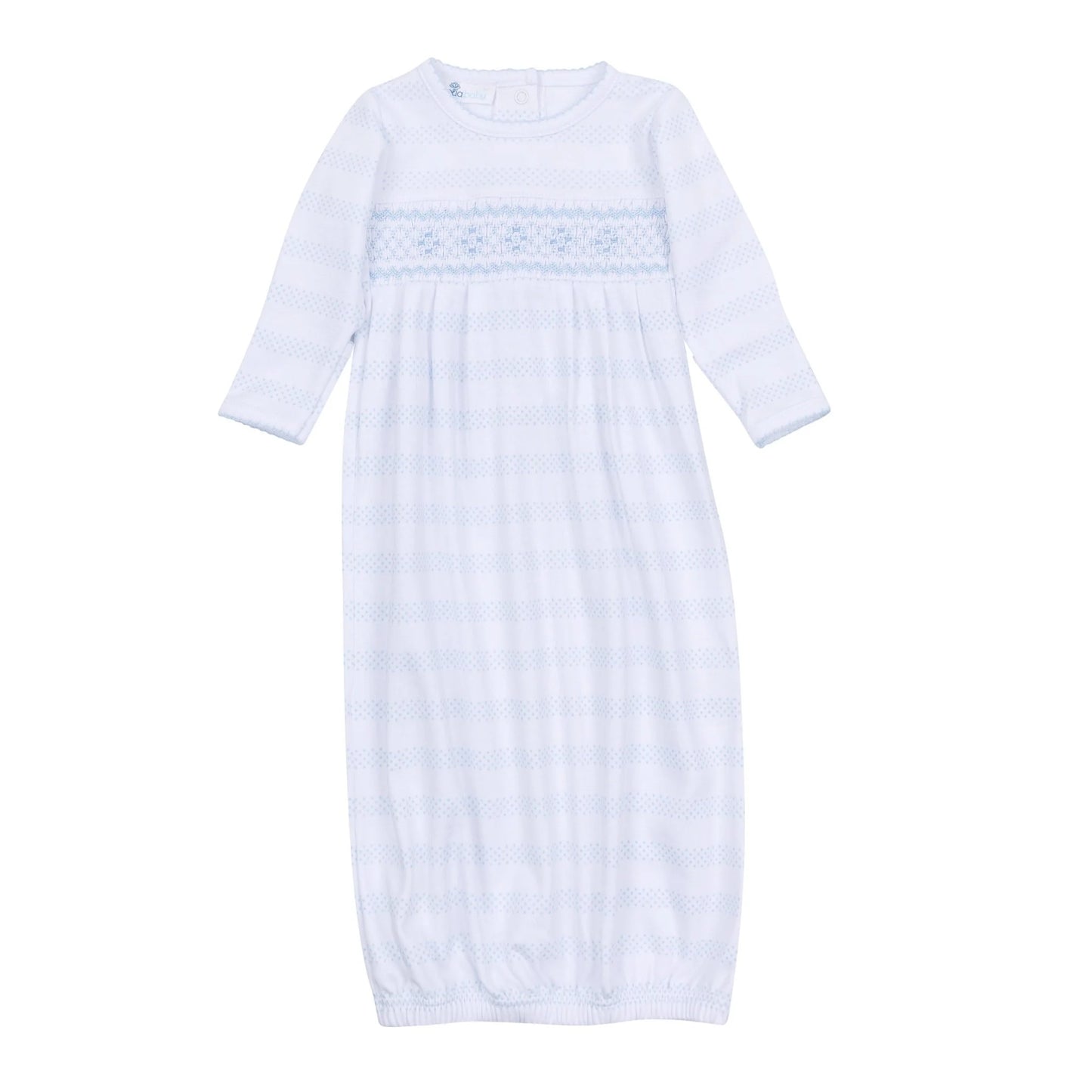 Magnolia Baby of Mine Smocked Gown - Light Blue