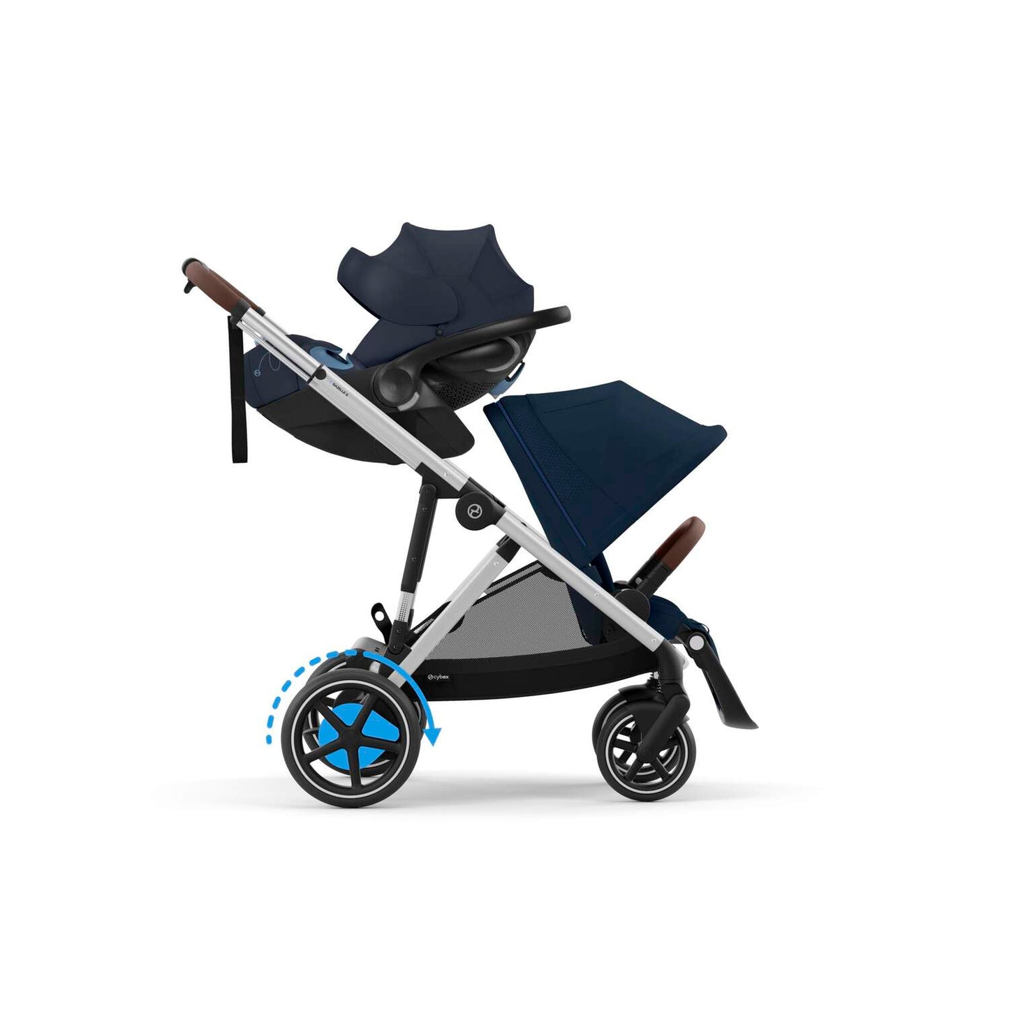 Cybex eGazelle S Electronic Assist Stroller Silver Frame
