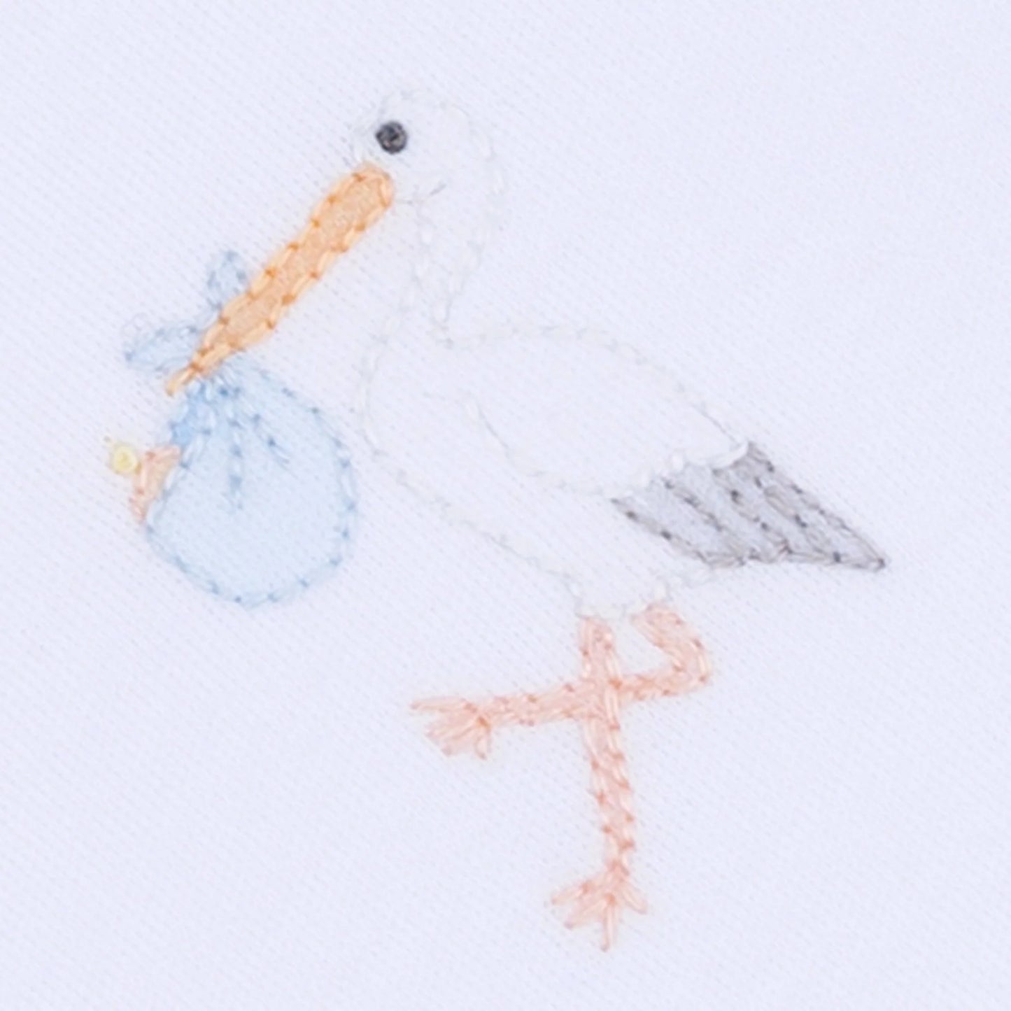Magnolia Vintage Stork Footie Light Blue