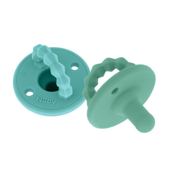 Nuby 4-Pack Silicone Softess Pacifier 0+m