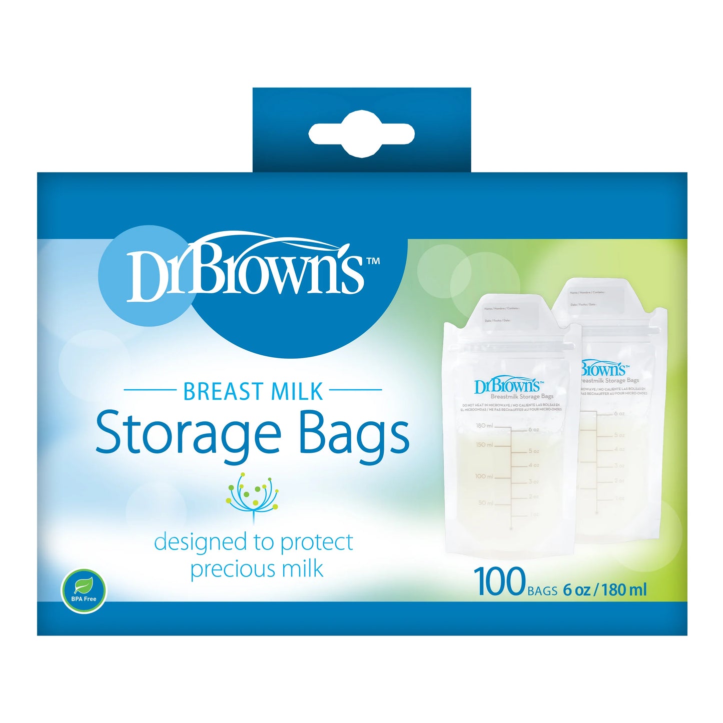 Dr. Brown's Breast Milk Storage Bag 100 Ct
