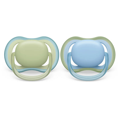 Avent Ultra Air Pacifier 0-6m, 2 Pack - Blue & Green