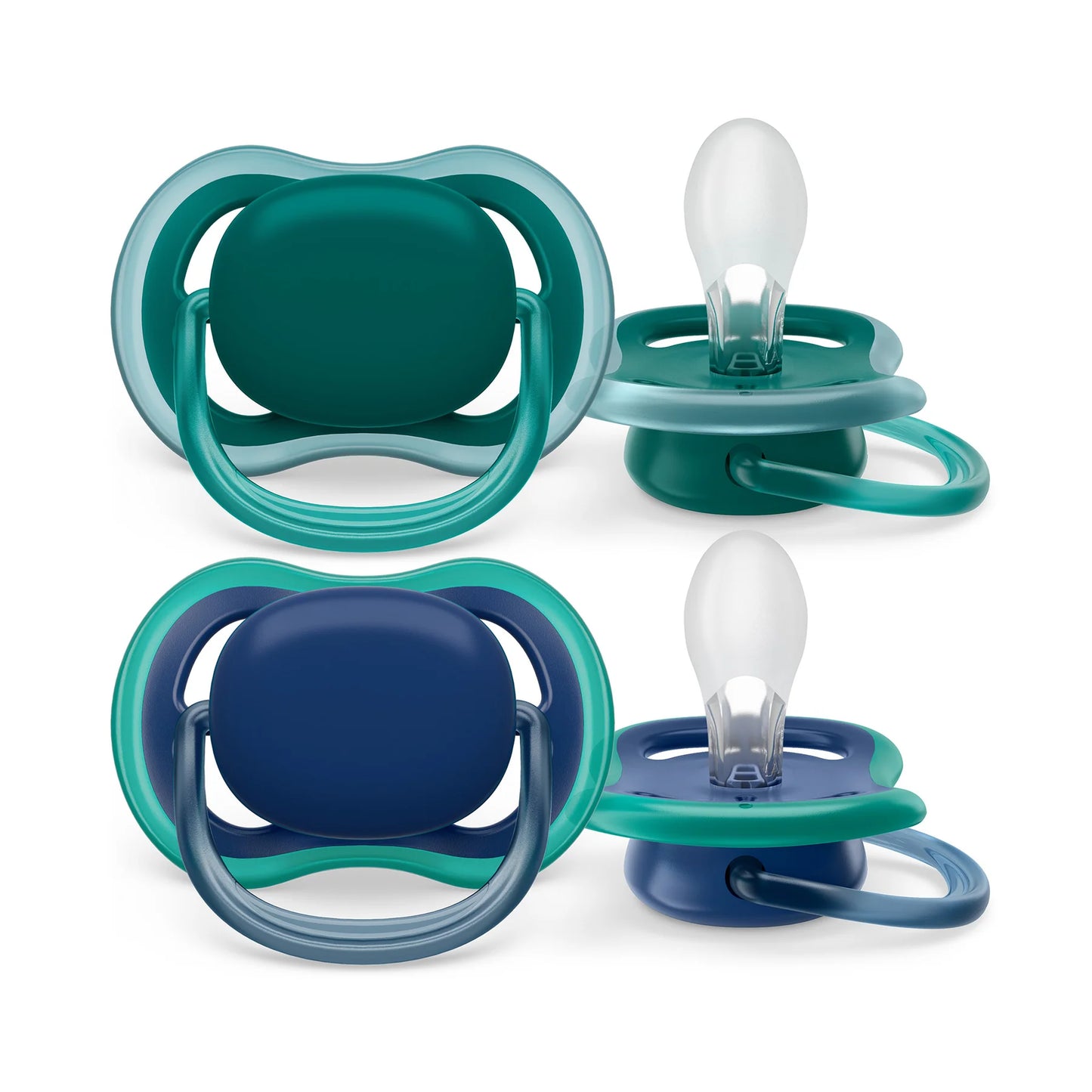 Avent Ultra Air Pacifier 6-18M, 2 Pack - Deep Opal-Steel Blue