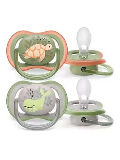 Avent Ultra Air Pacifier 6-18 Months, Turtle-Whale