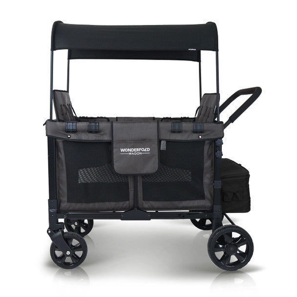 Wonderfold W4 Original Quad Stroller Wagon in Volcanic Black