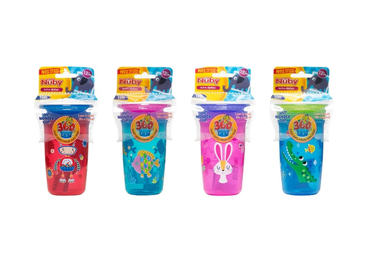 Nuby Sippy Cup 360 Wonder 10oz Impreso