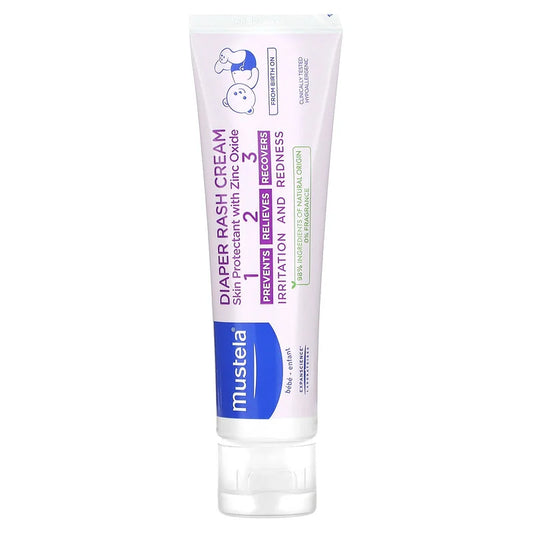 Crema para dermatitis del pañal Mustela 1-2-3 con óxido de zinc, 3.8 oz