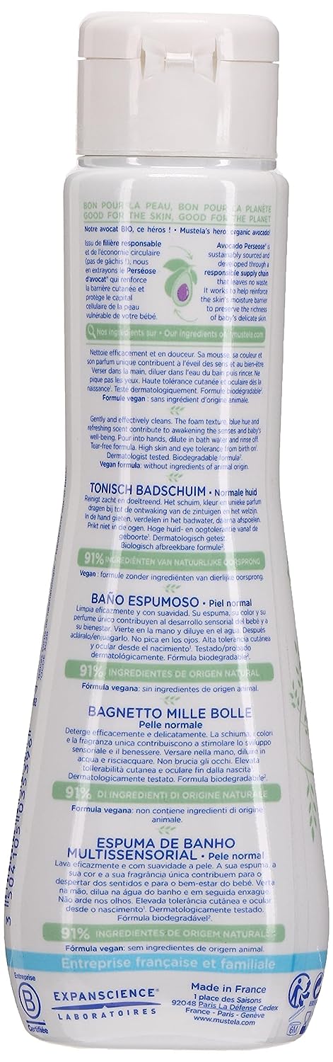 Banho de espuma multissensorial Mustela 6,8 onças