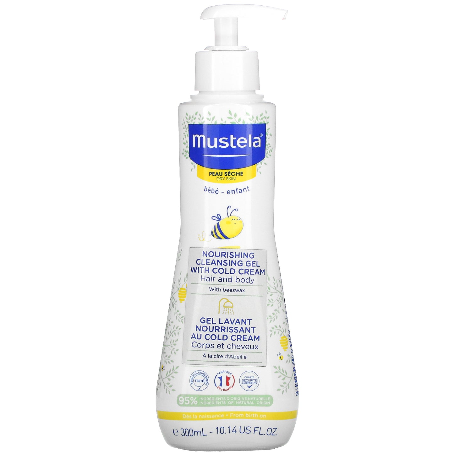 Mustela Gel de Limpeza Nutritivo com Cold Cream 10,1 onças