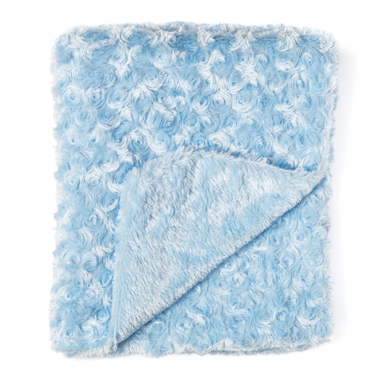 Tendertyme Curly Plush Blanket - Blue