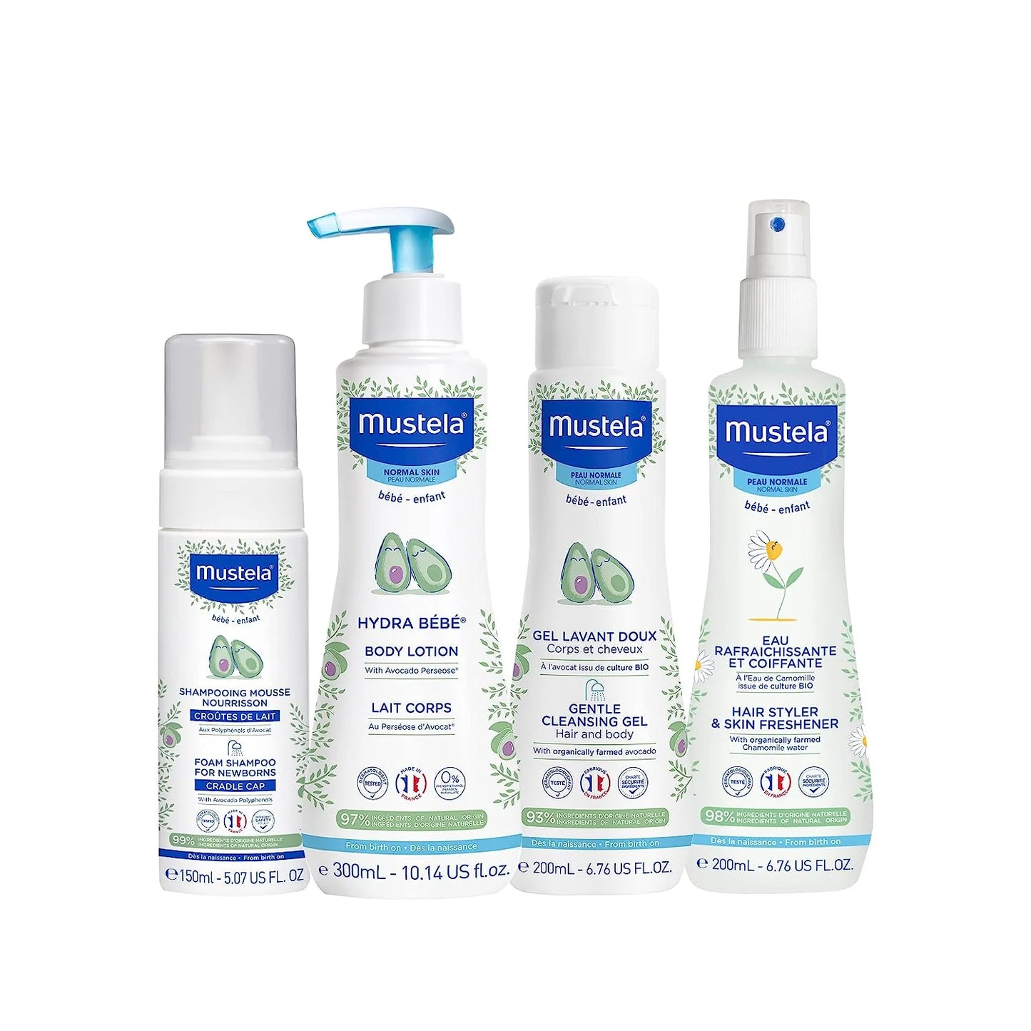 Conjunto de presente de boas-vindas para bebê Mustela. 4 pedaços