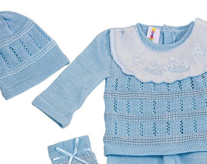 Karela Boy Bebe Knitted Set - Newborn