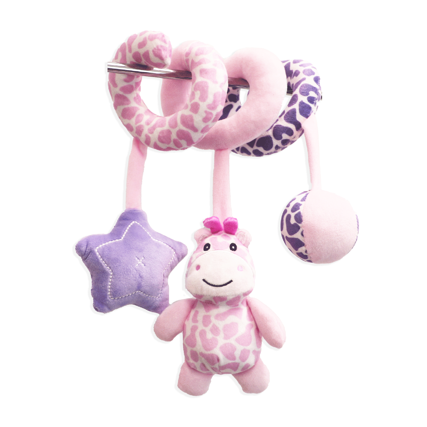 Rose Textile Spiral Activity Toy - Giraffe