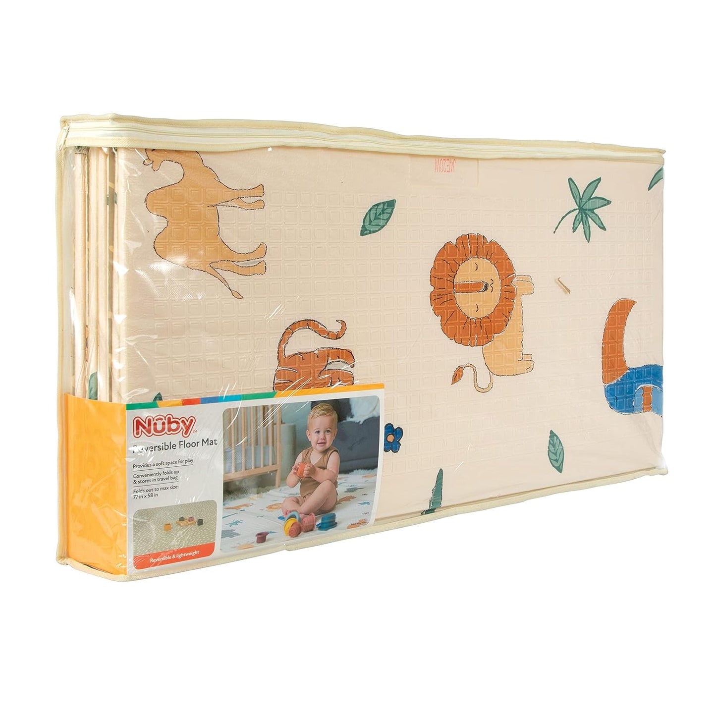 Nuby Reversible Play Mat-Safari