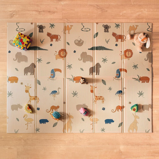 Nuby Reversible Play Mat-Safari