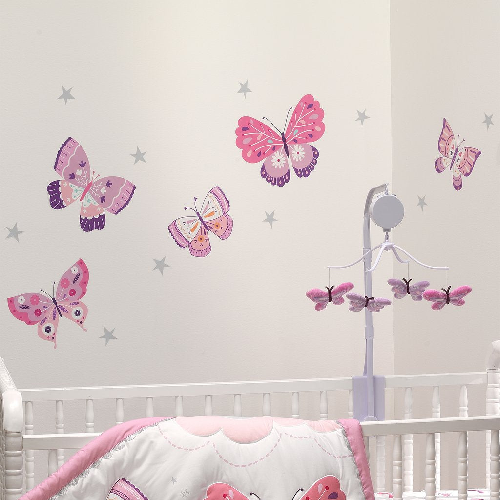 Bedtime Originals Adhesivos de pared con besos de mariposas