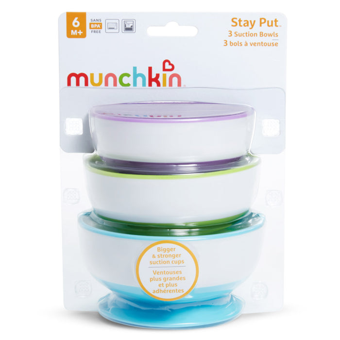 Munchkin Stay Put 3 Suction Bowls