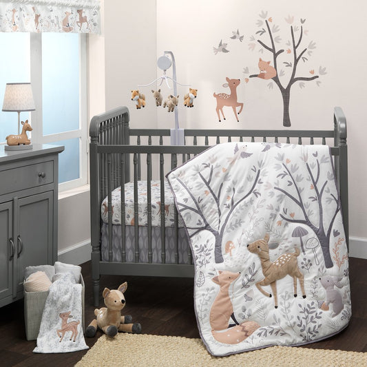 Bedtime Originals Deer Park Juego de ropa de cama para cuna de 3 piezas