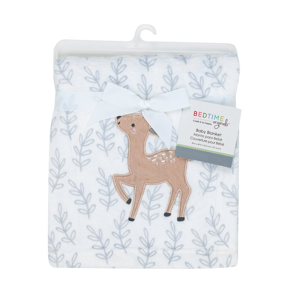 Bedtime Originals Deer Park Gray Baby Blanket