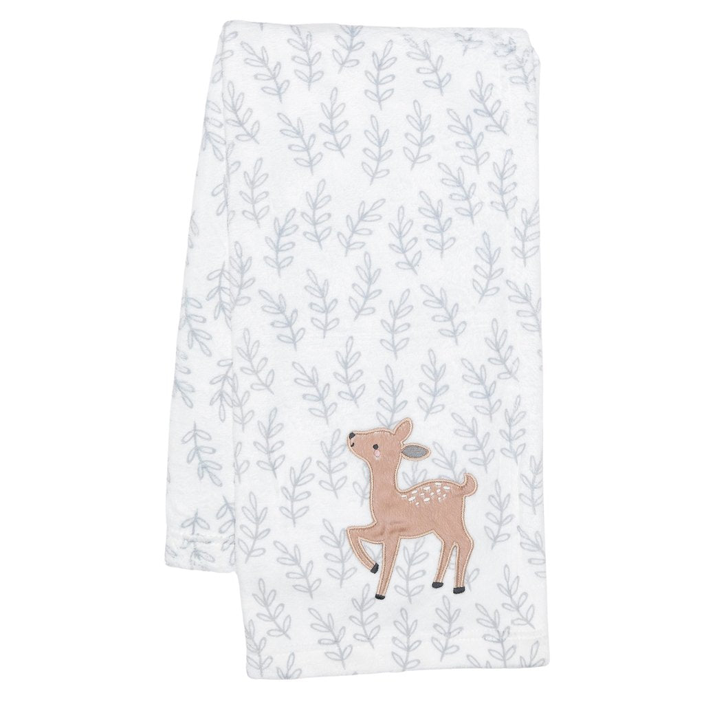 Bedtime Originals Deer Park Gray Baby Blanket