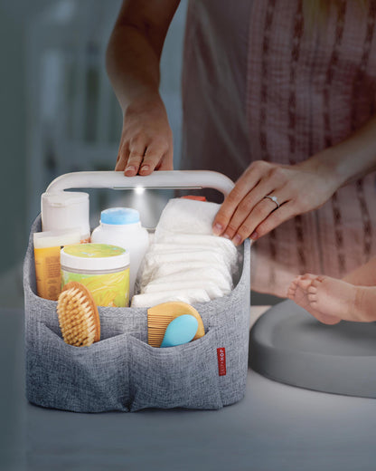 Skip Hop Light-Up Diaper Caddy - Grey