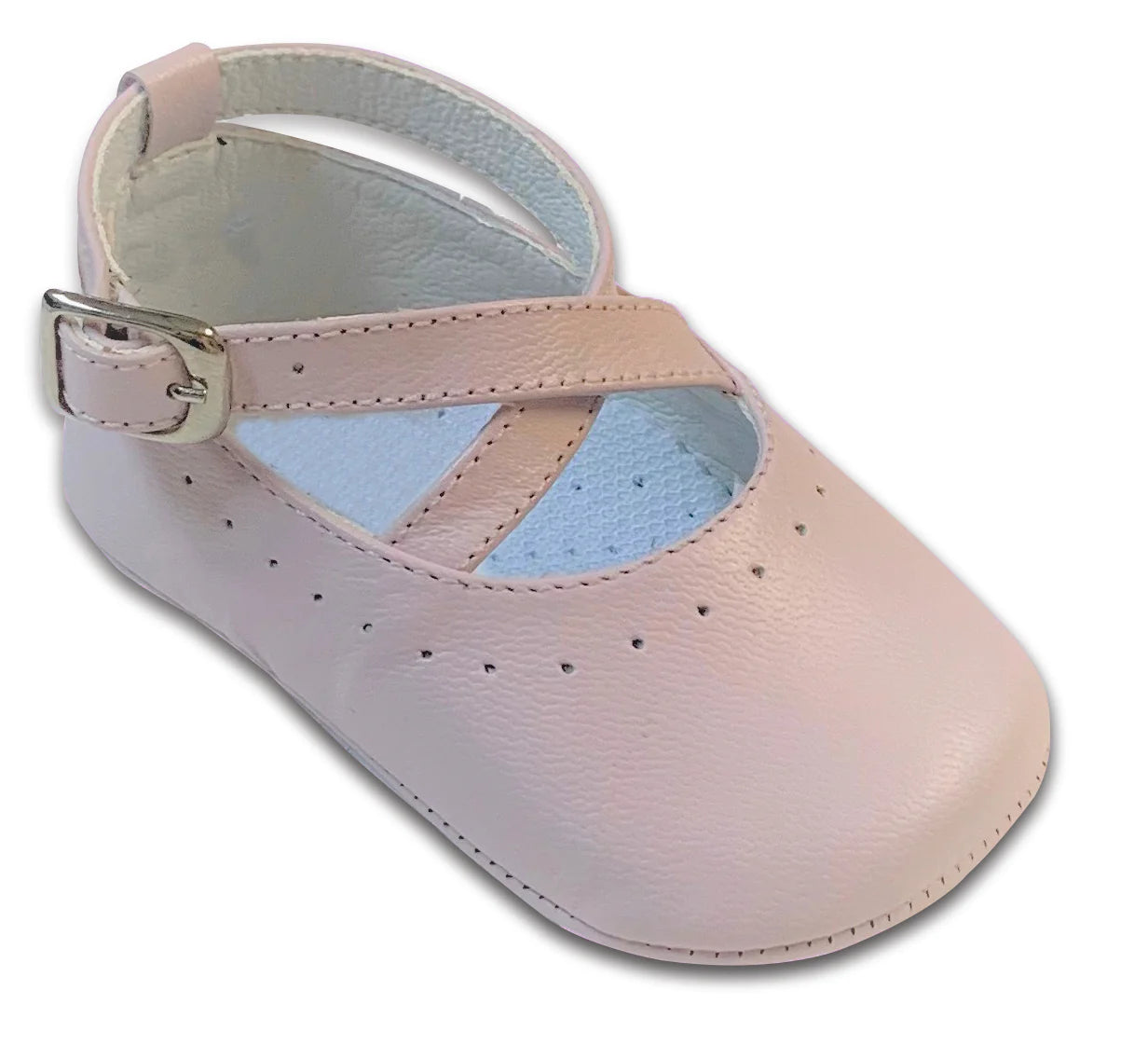 Karela Pre-Walk Crossed Straps Shoes, Pink