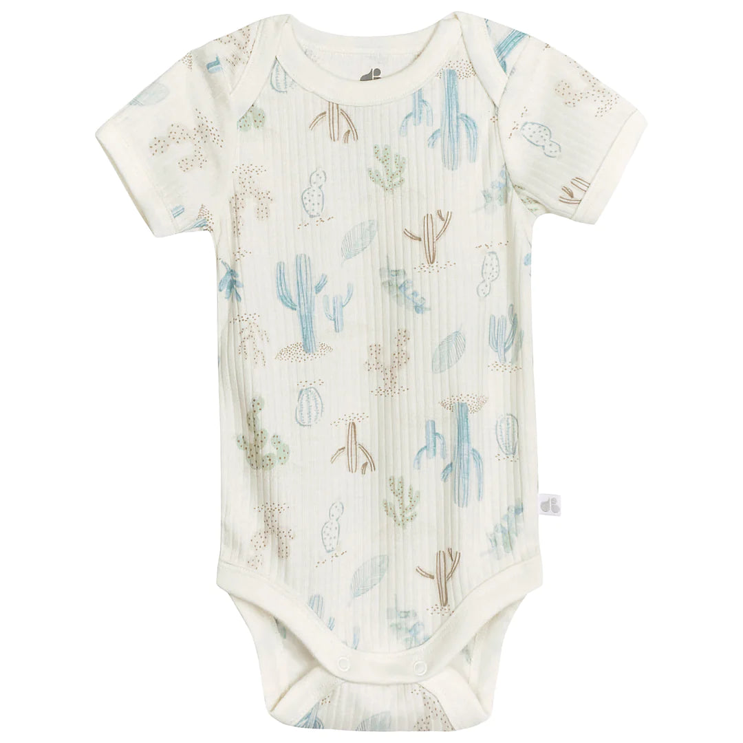 Just Born 3-Pack Baby Boys Desert Cactus Short Sleeve Bodysuits